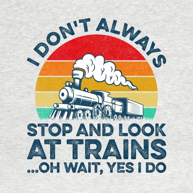 I Don't Always Stop And Look At Trains Train Collector by LawrenceBradyArt